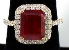 Incredible 14KT Ruby & Diamond Ring