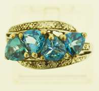 Sterling Silver blue Topaz Ring