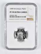 PF70 UCAM 1999-W $25 American Platinum Eagle 1/4 Oz Platinum NGC
