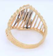 Charming Yellow Gold M Initial Diamond Ring