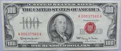 $100 1966 Red Seal US Note