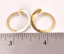 Precious Open Circle Earrings in 14K Yellow Gold