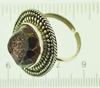Sterling Silver Druzy Geode Agate Ring