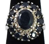 Vintage Sterling Silver Sapphire Ring