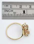 Pretty Double Flower Diamond Ring