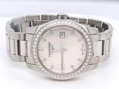 Longines Conquest Stainless Steel Diamond Bezel Ladies Watch