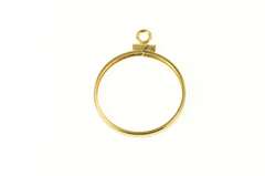 14K Yellow Gold $5 Gold Half Eagle US Coin Holder Bezel Charm/Pendant