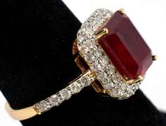 Incredible 14KT Ruby & Diamond Ring