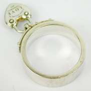 Tiffany & Co. Sterling Padlock Heart Ring with Box, 8