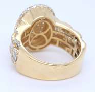 Masterpiece 7cts Diamond Cluster Yellow Gold Ring