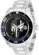 Invicta Thin Blue Line Punisher Skull Dial Automatic, New In Box.