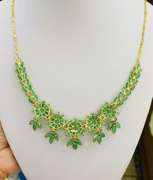 14kt Solid Yellow Gold & Emerald Necklace- 26.0 Carats!