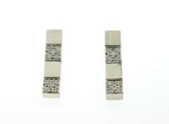 Irresistible Platinum Rectangular Diamonds Dangle Earrings