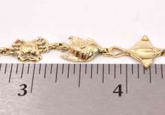 Lavish Ocean Themed Bracelet in 14K Yellow Gold