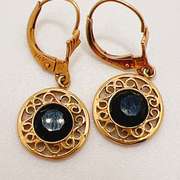 14kt Gold & Black Diamond Earrings