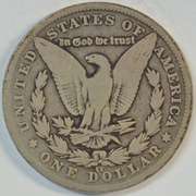Scarcer 1890-CC Morgan Silver Dollar. Circ