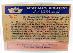 Ted Williams 1957 Fleer Baseball Card