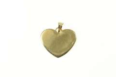 14K Yellow Gold Enamel Stars & Stripes American Flag Heart Pendant