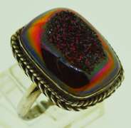 Sterling Silver Mystic Druzy Quartz Ring