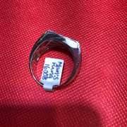 MENS 14K WHITE GOLD DIAMOND RING. 3.50 CARAT IN TOTAL WEIGHT