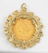 1881 $5 Gold Piece in Fancy Bezel