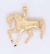 Handsome Yellow Gold Horse Pendant
