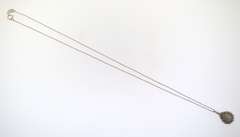 Sterling Silver pear Shape Crystal Pendant With Chain