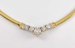 Stylish 5 Diamond Necklace