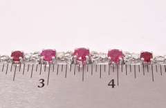 Dashing 15.82CTW Ruby & 1.68CTW Diamond Necklace in Sterling Silver