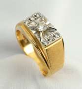 Tasteful Man's 14k Diamond Ring