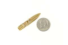 14K Yellow Gold 3D Two Tone Speed Boat Boating Charm/Pendant