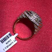 MENS 14K YELLOW GOLD AND DIAMOND DOME RING 