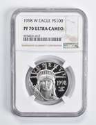 PF70 UCAM 1998-W $100 American Platinum Eagle 1 Oz. .999 Platinum NGC