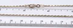 Vintage Italian Sterling Silver Rope Chain Necklace