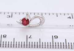 Cute White Gold Ruby Earrings
