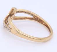 Gorgeous Yellow Gold Diamond Bypass Ring