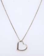 Vintage Sterling Silver Heart Shaped pendant on Chain