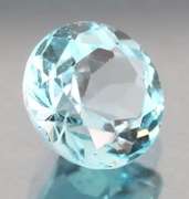 Glittering 3.32ct 9mm sky blue Topaz solitaire