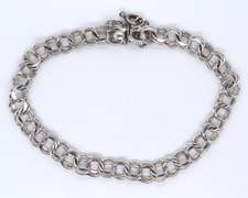 925 Sterling Silver Double Circle Bracelet