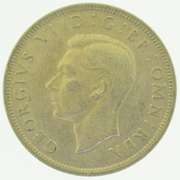 1947 Half Crown Georgivs VI D G BR Omn Rex Coin