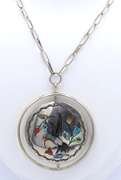 Vintage E Zuni Jake Sterling Silver Necklace