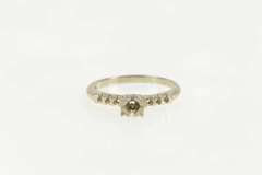 14K White Gold Vintage NOS 1950's Engagement 2.5mm Setting Ring