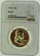 1959 Benjamin Franklin Half Dollar NGC PF67 50C US Coin