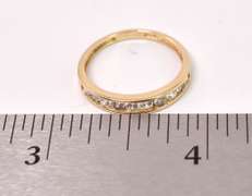 Fabulous CZ Band Ring in 14K Yellow Gold