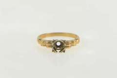 14K Yellow Gold Vintage NOS 1950's 4.6mm Engagement Setting Ring