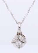 Dazzling White Gold 1.25ctw Diamond Pendant on Chain
