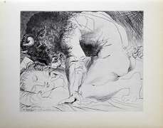PABLO PICASSO, MINOTAUR KNEELING OVER SLEEPING GIRL