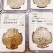 Lot of 10x Certified Peace Dollars- Mixed Dates