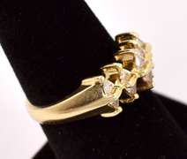 Dazzling Diamond Anniversary Ring in 14K Yellow Gold