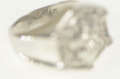 14K White Gold 0.50 Ctw Diamond Jesus Christ Crown of Thorns Ring